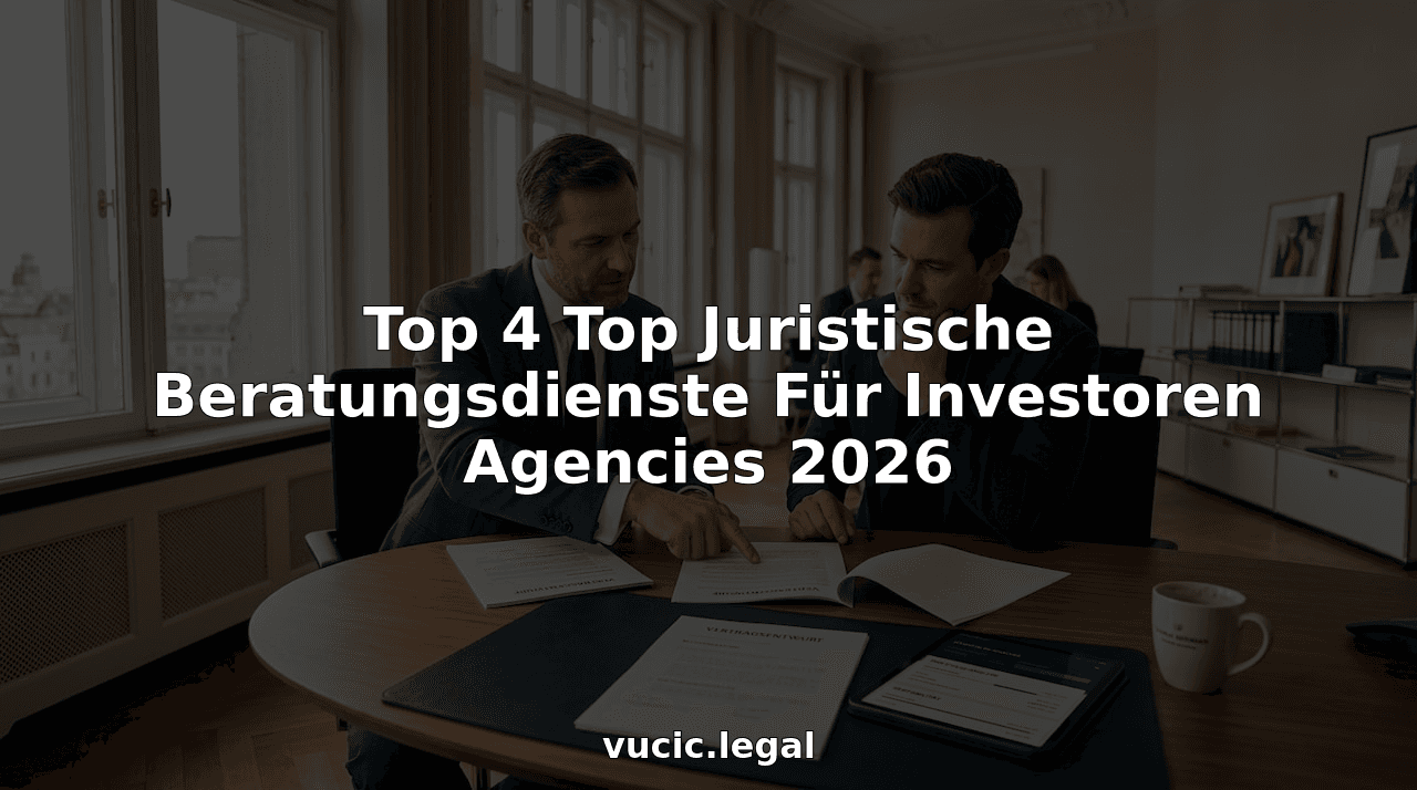 Top 4 Top Juristische Beratungsdienste Für Investoren Agencies 2026